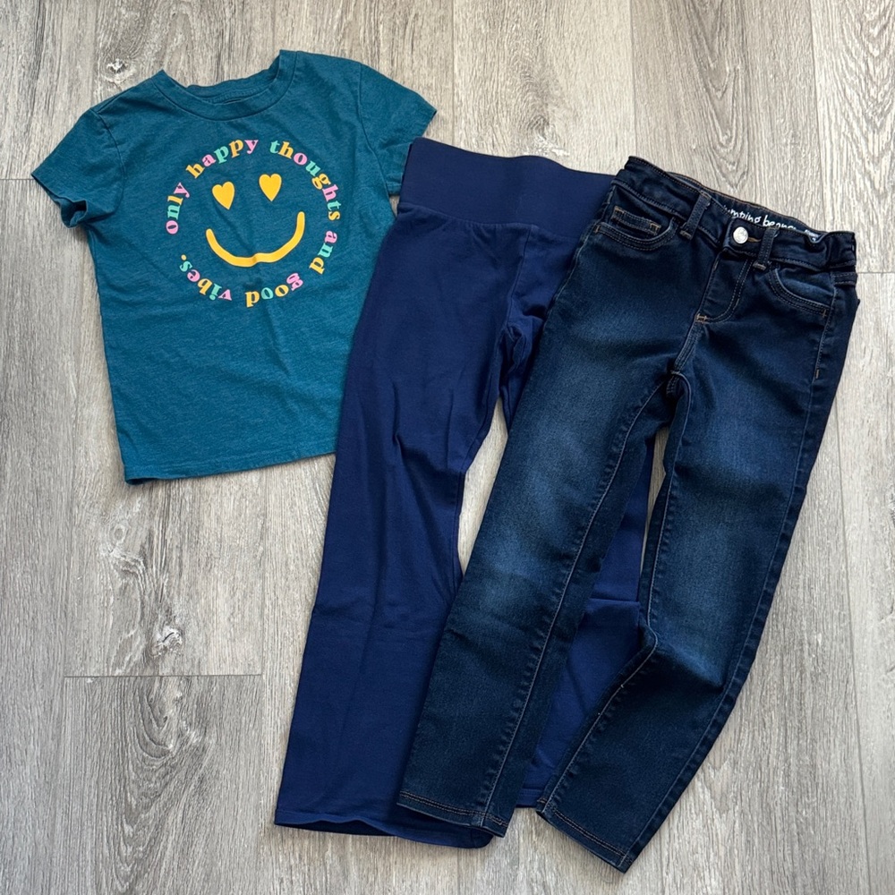 EUC Bundle of Girls’ T-shirt & 2 Pants-Thereabouts & Jumping Beans Size 6/6X